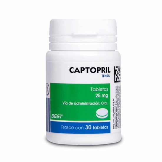 Captopril 25mg 30 Tablets Captopril 25mg 30 Tablets