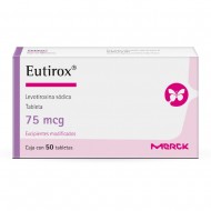 Eutirox 75mcg. 50 tablets