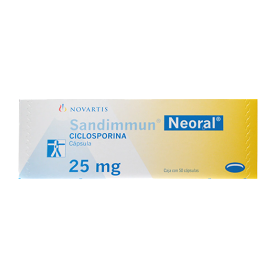 Sandimmun Neoral 25mg. 50 Capsules